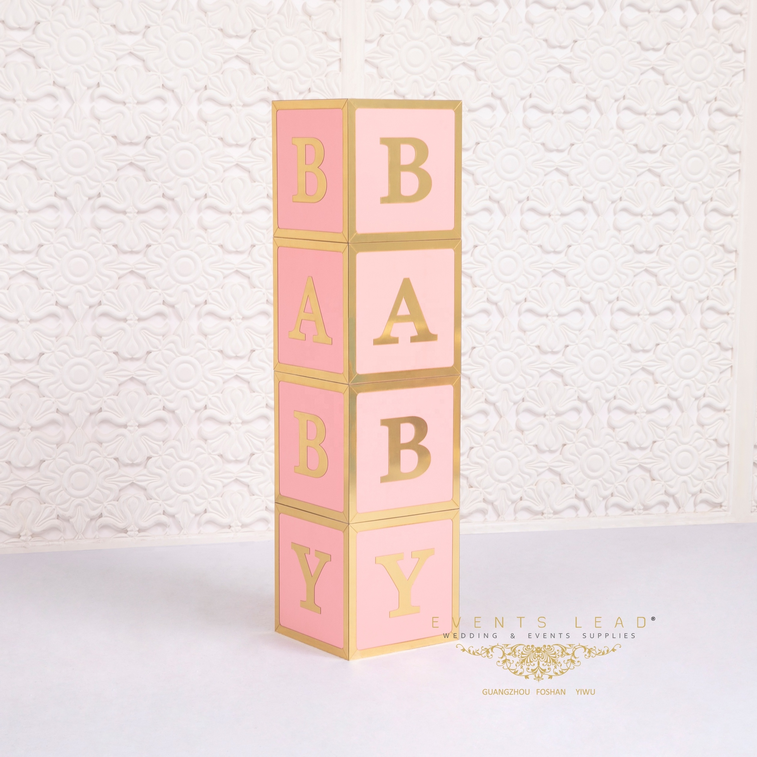 Cute Baby Shower Props Pink SHAI Boxes Wedding Events Supplies