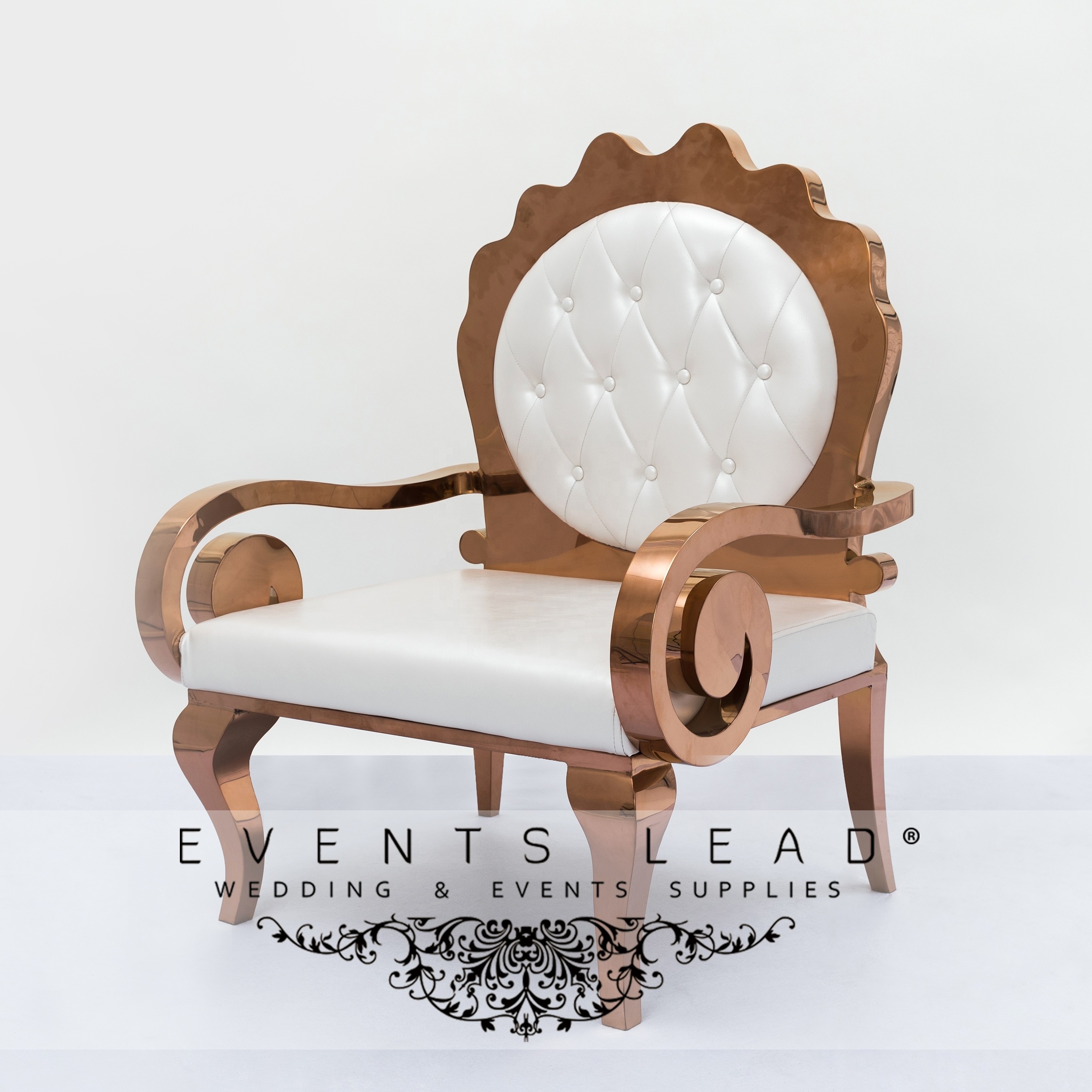 High Quality Latest Designed Luxury Event Furniture Sofa  Exquisite Rose Gold Color for Sofa From Wedding Sofa