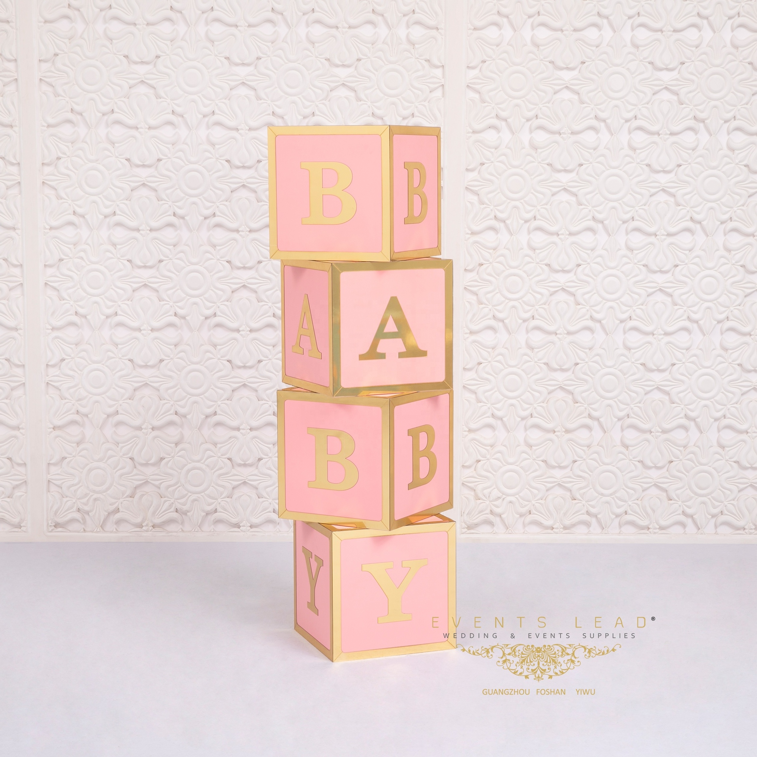 Cute Baby Shower Props Pink SHAI Boxes Wedding Events Supplies