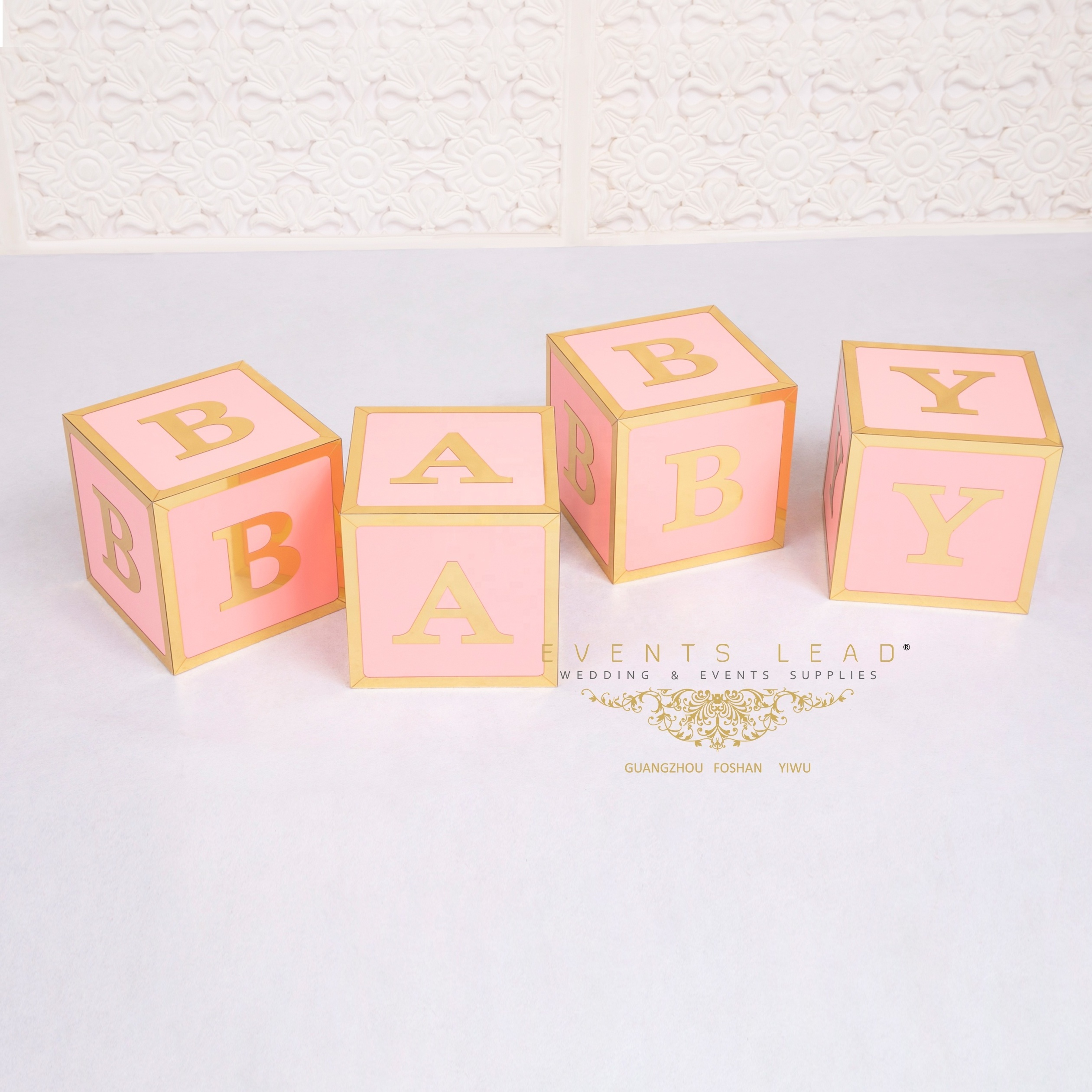 Cute Baby Shower Props Pink SHAI Boxes Wedding Events Supplies