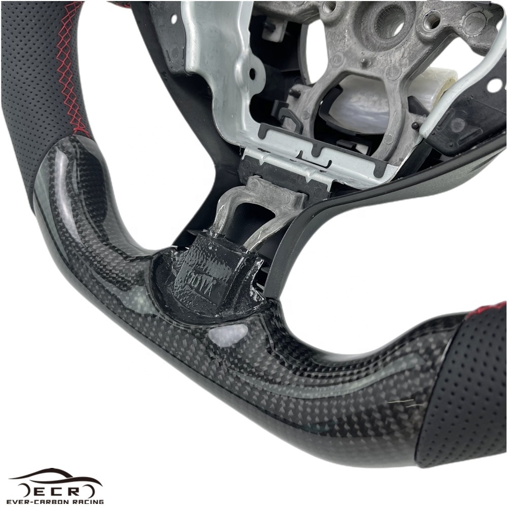 Ever-Carbon Racing ECR Custom Design Flat Bottom Carbon Fiber Steering Wheel For Nissan 370Z Body Kit