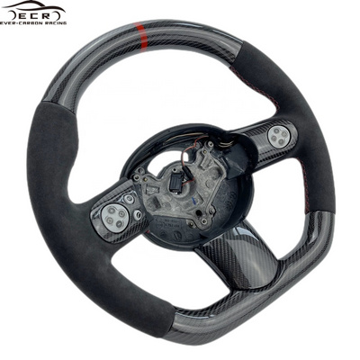 Ever-Carbon Racing ECR Private Custom Suede Leather Carbon Fiber Steering Wheel For Mini Cooper R53 Steering Wheel