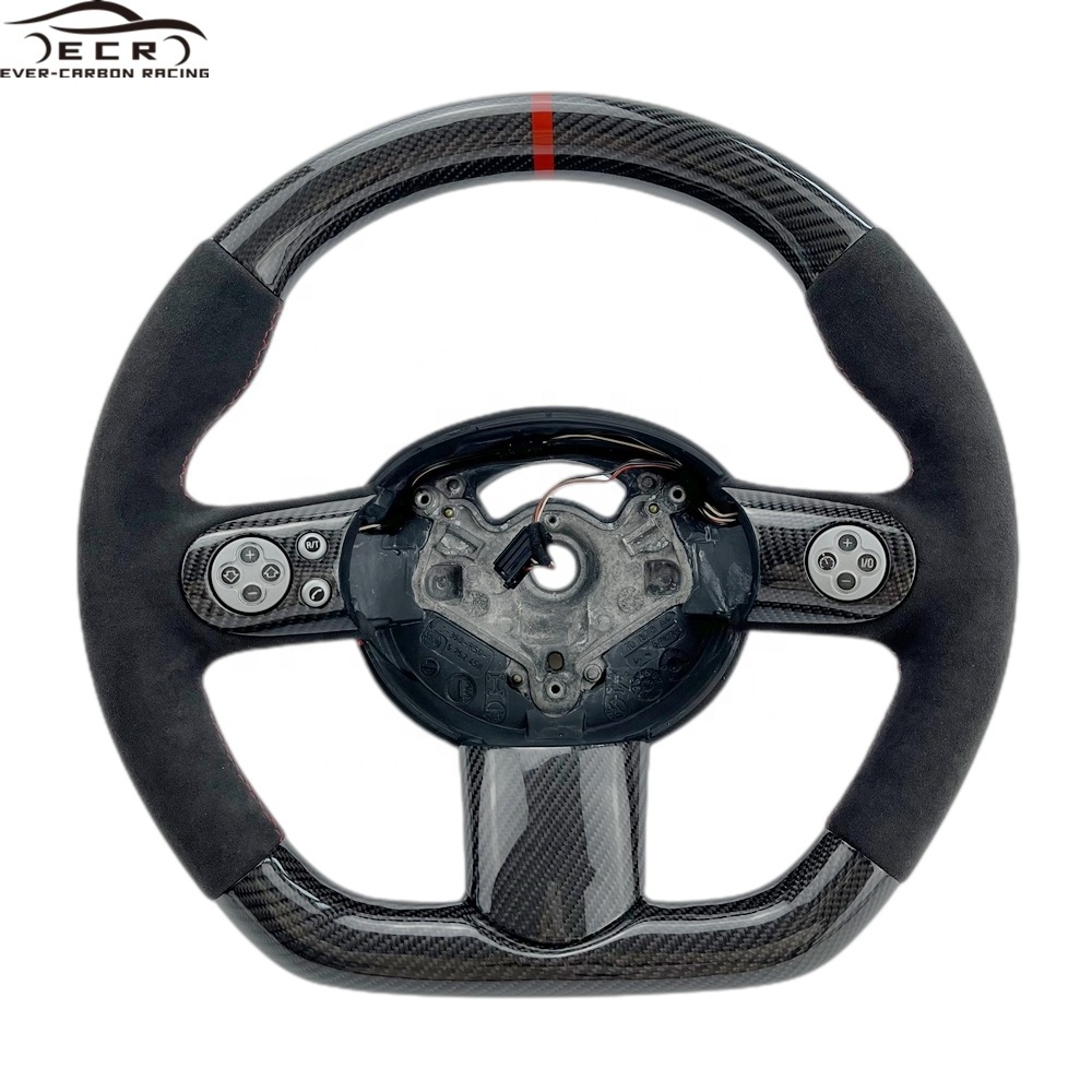 Ever-Carbon Racing ECR Private Custom Suede Leather Carbon Fiber Steering Wheel For Mini Cooper R53 Steering Wheel