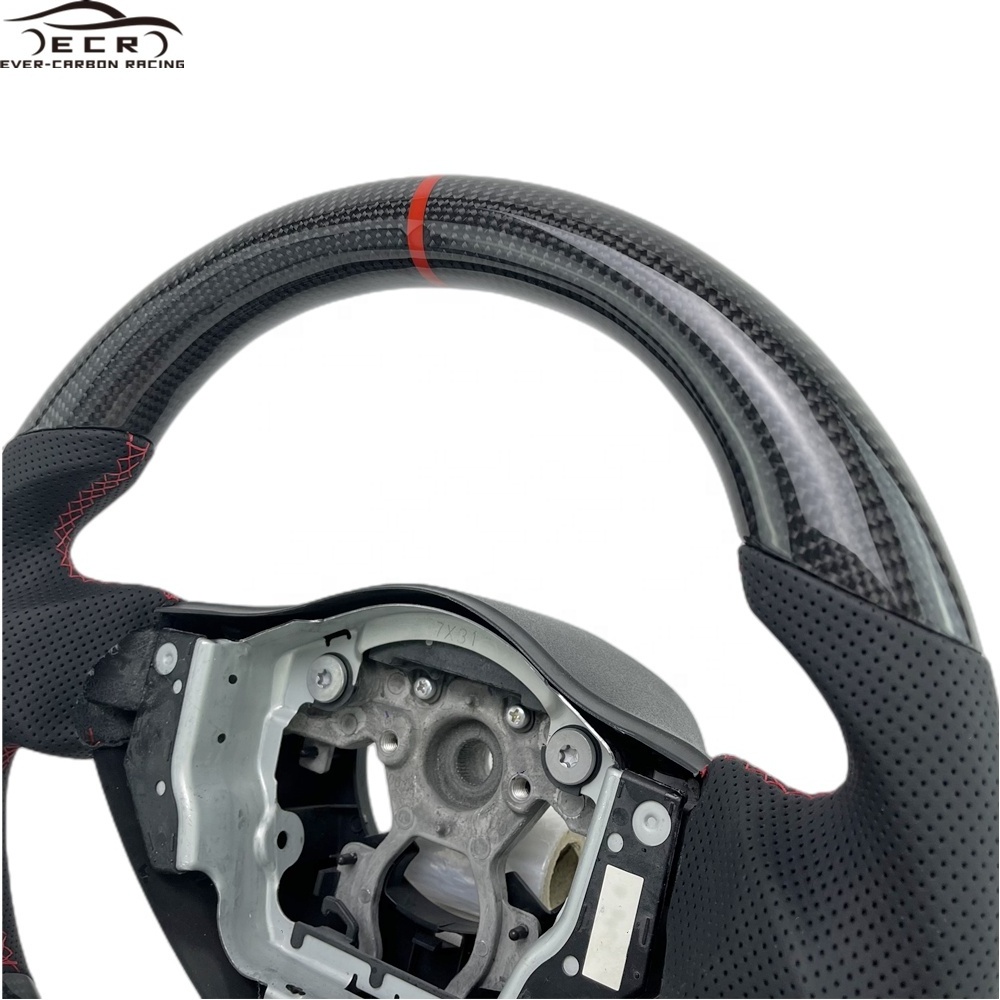 Ever-Carbon Racing ECR Custom Design Flat Bottom Carbon Fiber Steering Wheel For Nissan 370Z Body Kit