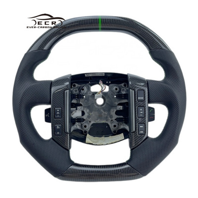 Ever-Carbon Racing ECR Interior Accessories Flat Bottom Car Steering Wheel Carbon Fiber Body Kit For Land Range Rover Velar