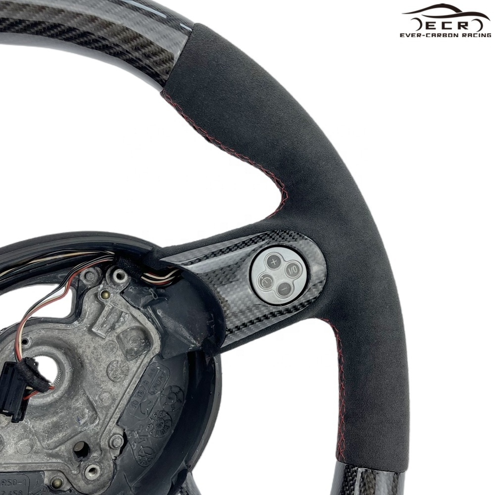 Ever-Carbon Racing ECR Private Custom Suede Leather Carbon Fiber Steering Wheel For Mini Cooper R53 Steering Wheel