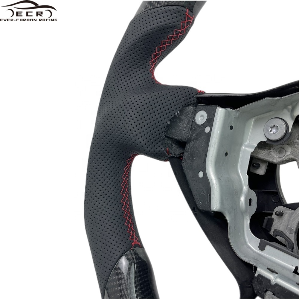 Ever-Carbon Racing ECR Custom Design Flat Bottom Carbon Fiber Steering Wheel For Nissan 370Z Body Kit