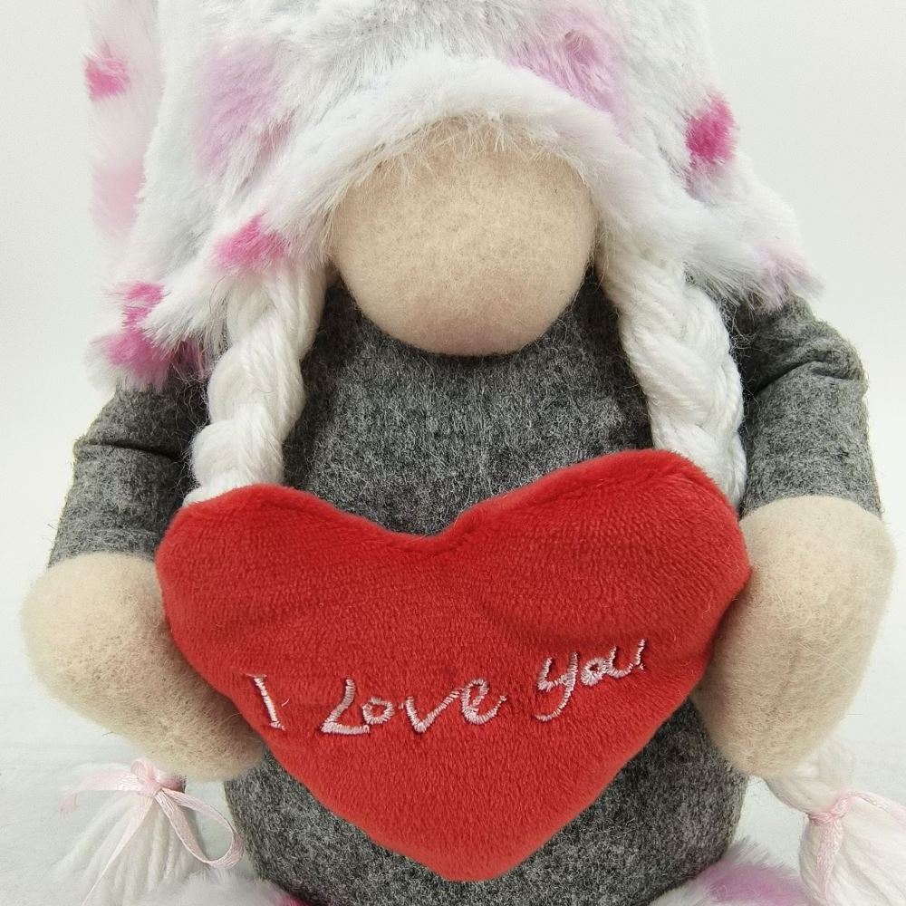 Handmade Valentine's Day Love Heart Doll Gnome Gift Plush Gnomes Ornament For Holiday Figurines Kid Toy Decorations Lover Gifts