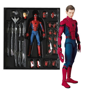 Factory custom 15CM Spider Man Toys Tom Holland PVC Action Figure Statue Can Change Spiderman