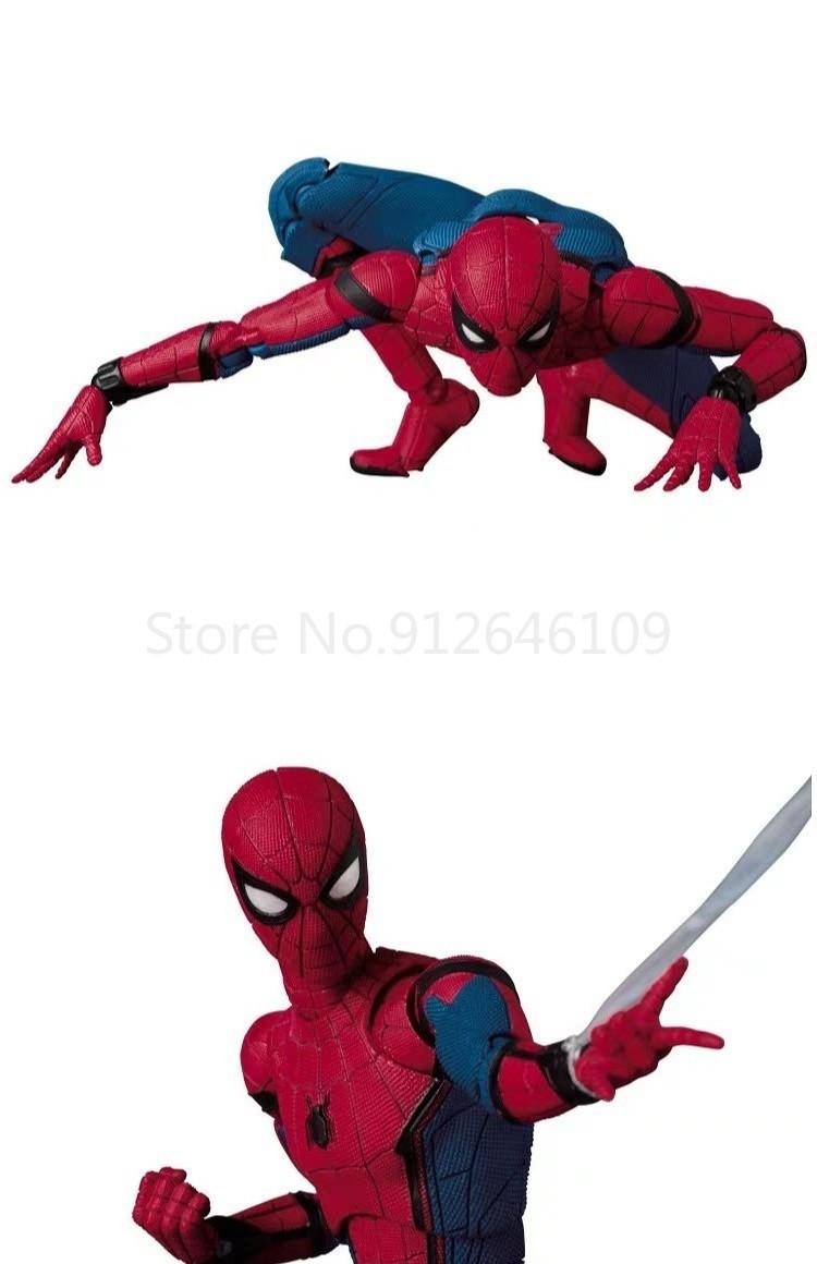 Factory custom 15CM Spider Man Toys Tom Holland PVC Action Figure Statue Can Change Spiderman