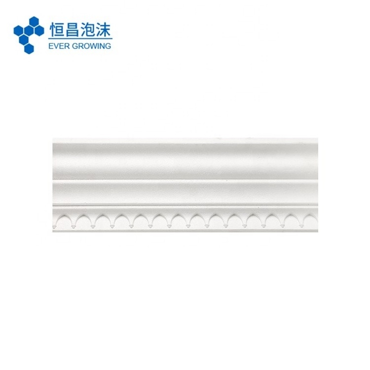 Gold silver paint fireproof eps line cornice exterior wall decorative foam lines eps cornice along the line