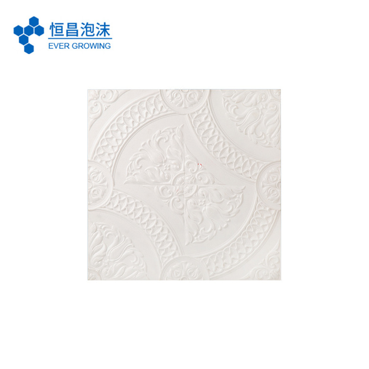 Polystyrene foam decoration board polystyrene square ceiling medallion design