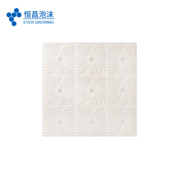 Polystyrene foam decoration board polystyrene square ceiling medallion design