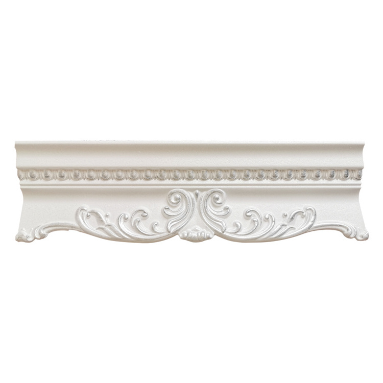 Gold silver paint fireproof eps line cornice exterior wall decorative foam lines eps cornice along the line