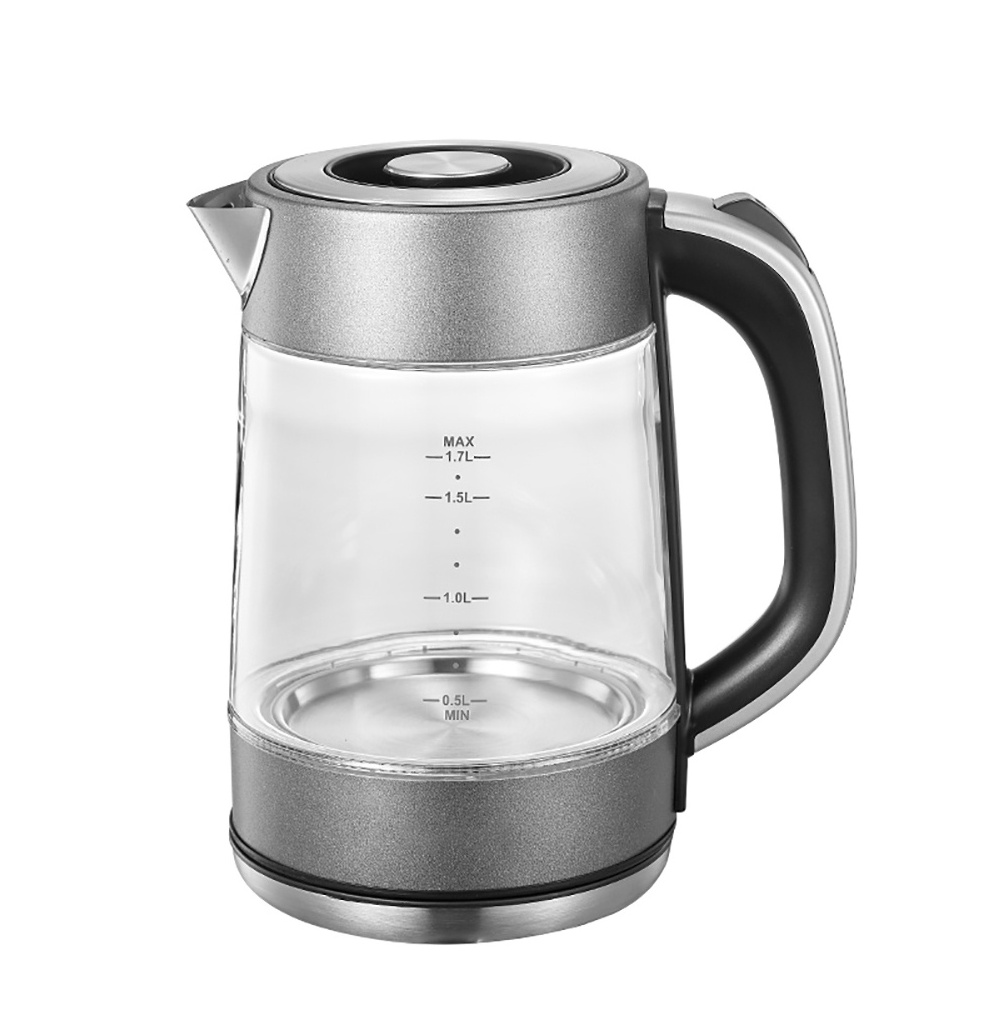 Hotel Food Grade Glass Electric Bottle 1.7l 220v Warmer Electric Kettle Led Manufacturer Modern Electric Hot Steam Water Kettle