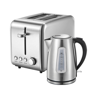 Retro Toaster and Water Kettle home appliance sets stainless steel electric kettle and toaster set (3pcs Set)