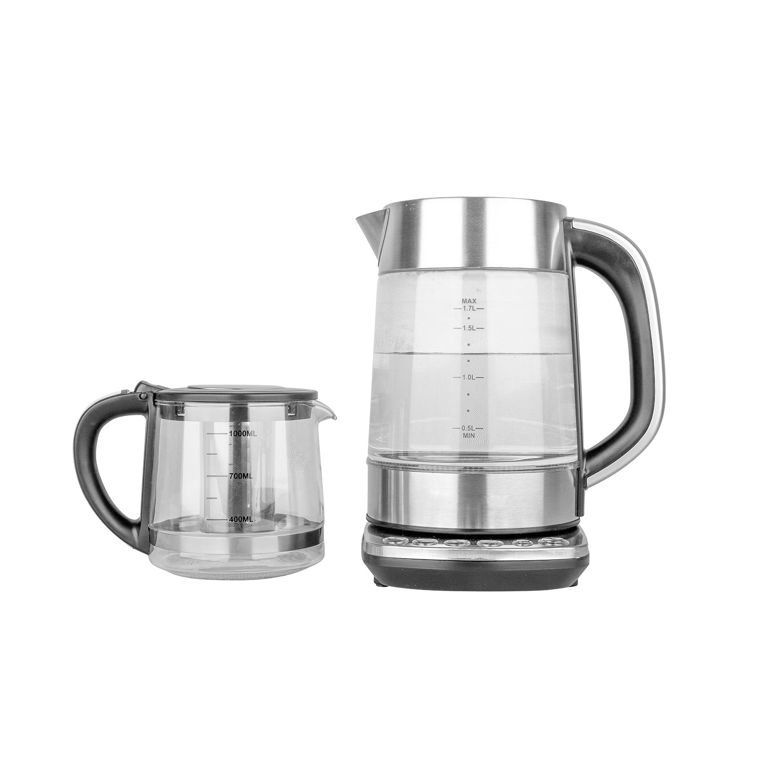 New Design Double Layer 2 In 1 Kettle Combined Tea Maker And Kettle 2L+1L Glass Electric Glass Tea electric Kettle