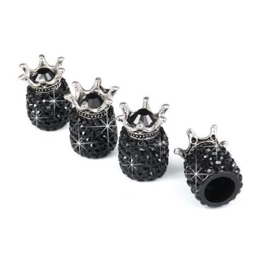 Handmade Bling Bling 4PCS Pack Universal Crystal Rhinestone Diamond Tire Valve Dust Caps