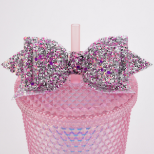 Lovely Bling Glitter Bow Charms Straw Topper for Party Decoration Cup Straw Cup Accessories Bow Straw Topper Christmas Gift