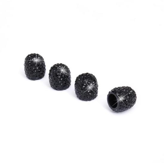 Bling Handmade Crystal Rhinestone Universal Tire Valve Caps Attractive Rhinestone Dustproof Accessories for Car Valve Caps