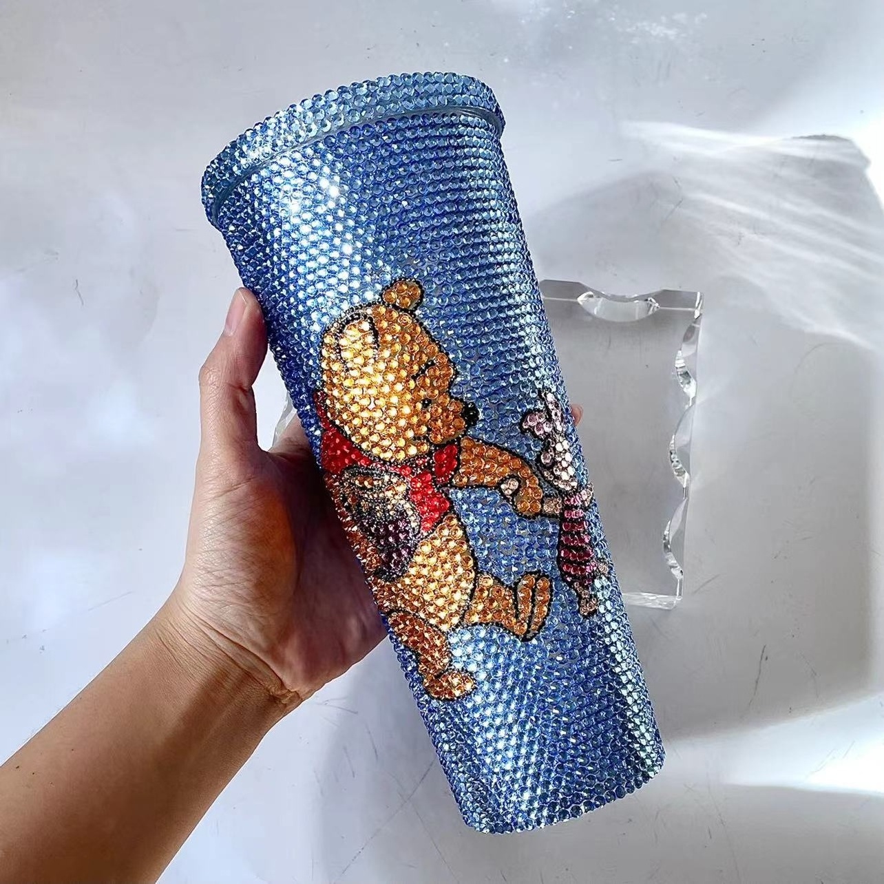 Cartoon Gift Souvenir cup for children Bling Rhinestone Gem Colored Beverage Cup Bottle Custom Design For Daily Life