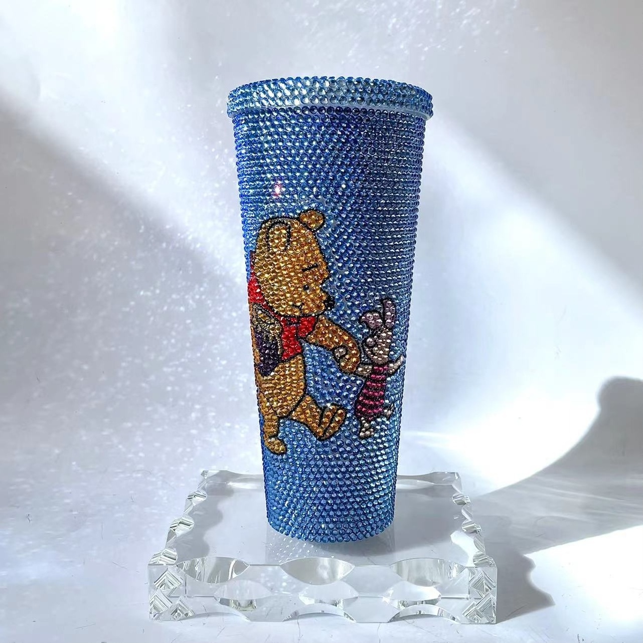 Cartoon Gift Souvenir cup for children Bling Rhinestone Gem Colored Beverage Cup Bottle Custom Design For Daily Life