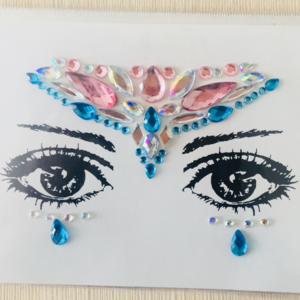 Factory Design Temporary Tattoo Jewel Safe Adhesive Face Art Stickers Pearl Crystals Face Gem