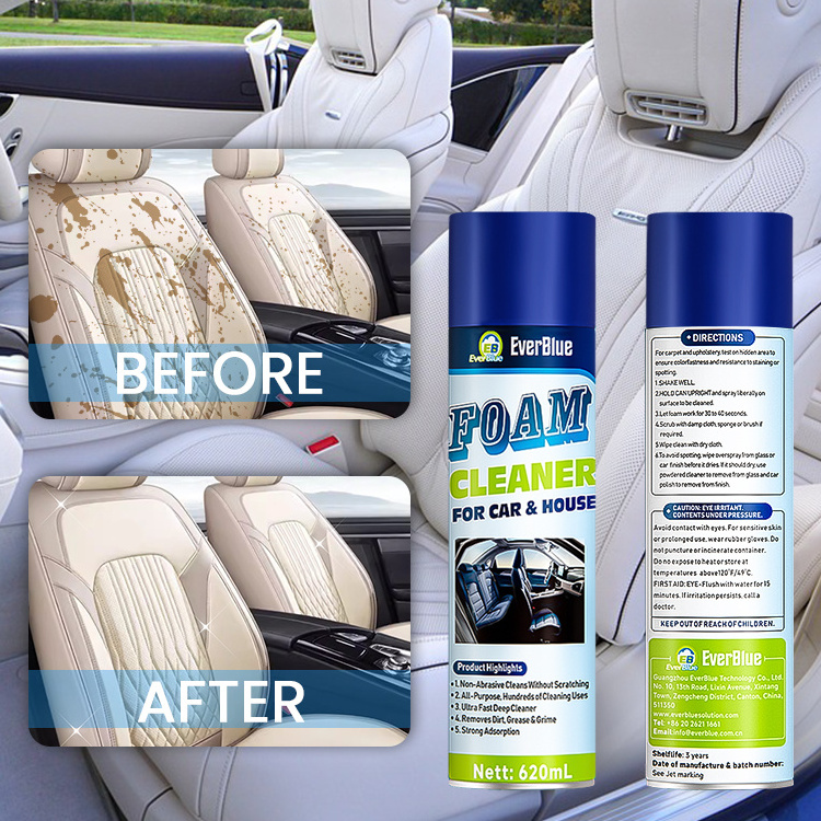 Multipurpose foam car cleaner home leather cleaner spray for car interior