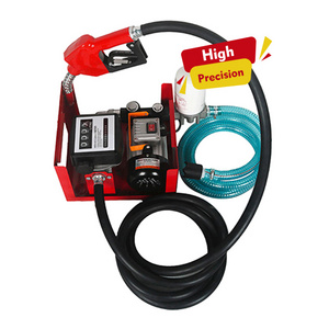 Diesel pump 220v fuel dispenser lubricating oil transfer pump 12v kit with Flow Meter