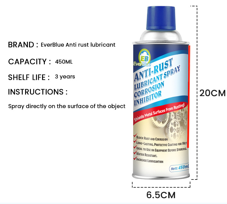 EverBlue anti-rust lubricant spray 450ml for loosen iron penetration