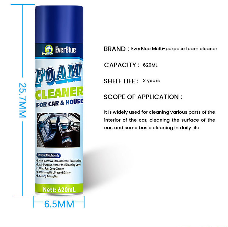 Multipurpose foam car cleaner home leather cleaner spray for car interior