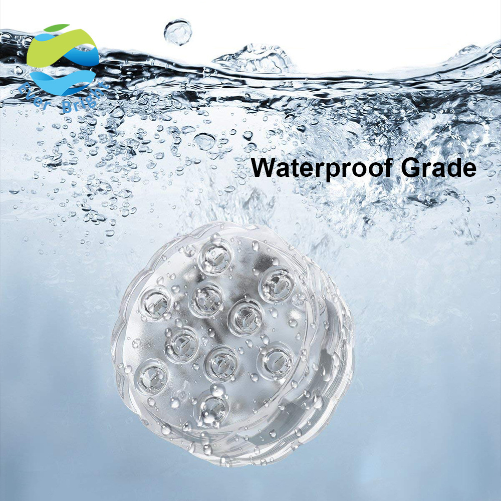 Ever Bright Battery Operated Waterproof LED Swimming Pool Light RGB Party Submersible LED Light With Remote Control