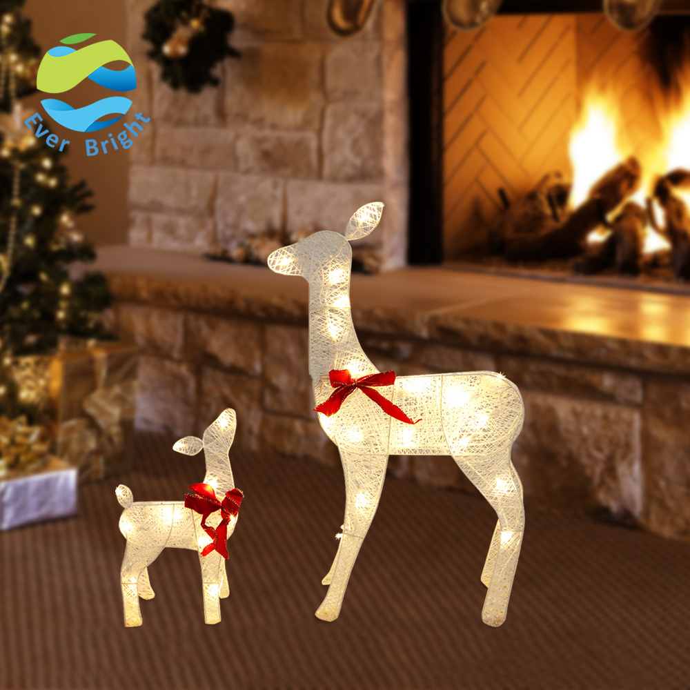 30 Led Outdoor Reindeer With Lights Lighted Outdoor Christmas Deer Led Motif Deer Light Christmas Reindeer