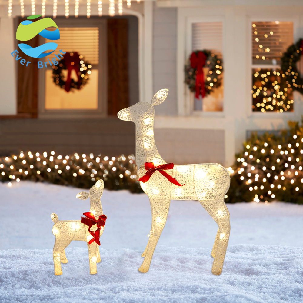 30 Led Outdoor Reindeer With Lights Lighted Outdoor Christmas Deer Led Motif Deer Light Christmas Reindeer