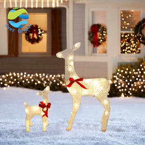 30 Led Outdoor Reindeer With Lights Lighted Outdoor Christmas Deer Led Motif Deer Light Christmas Reindeer