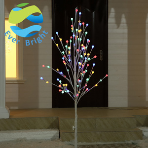 1.4m Outdoor Christmas Multicolor Simulate Twig Decoration Branchled Tree Branch Lights Fruit Tree With Led