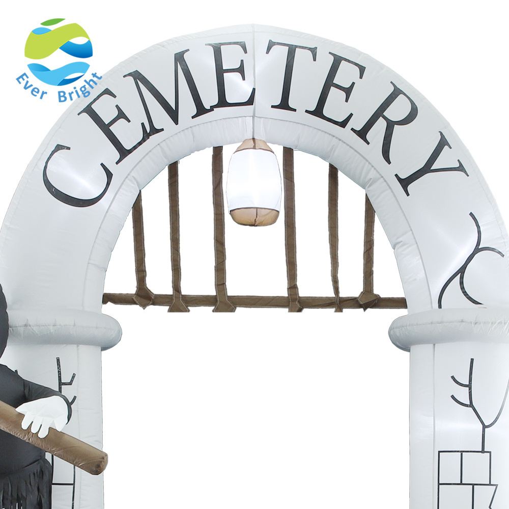 Ever Bright 10Ft Cemetery Archway Cool Wholesale Light Up LED Halloween Lighting Halloween Inflatable Outdoor