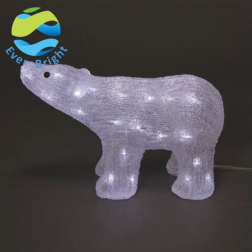 PVC Acrylic Motif Led Light Outdoor Christmas Acrylic Motif Light Outdoor Lighted Polar Bears Christmas Decorations