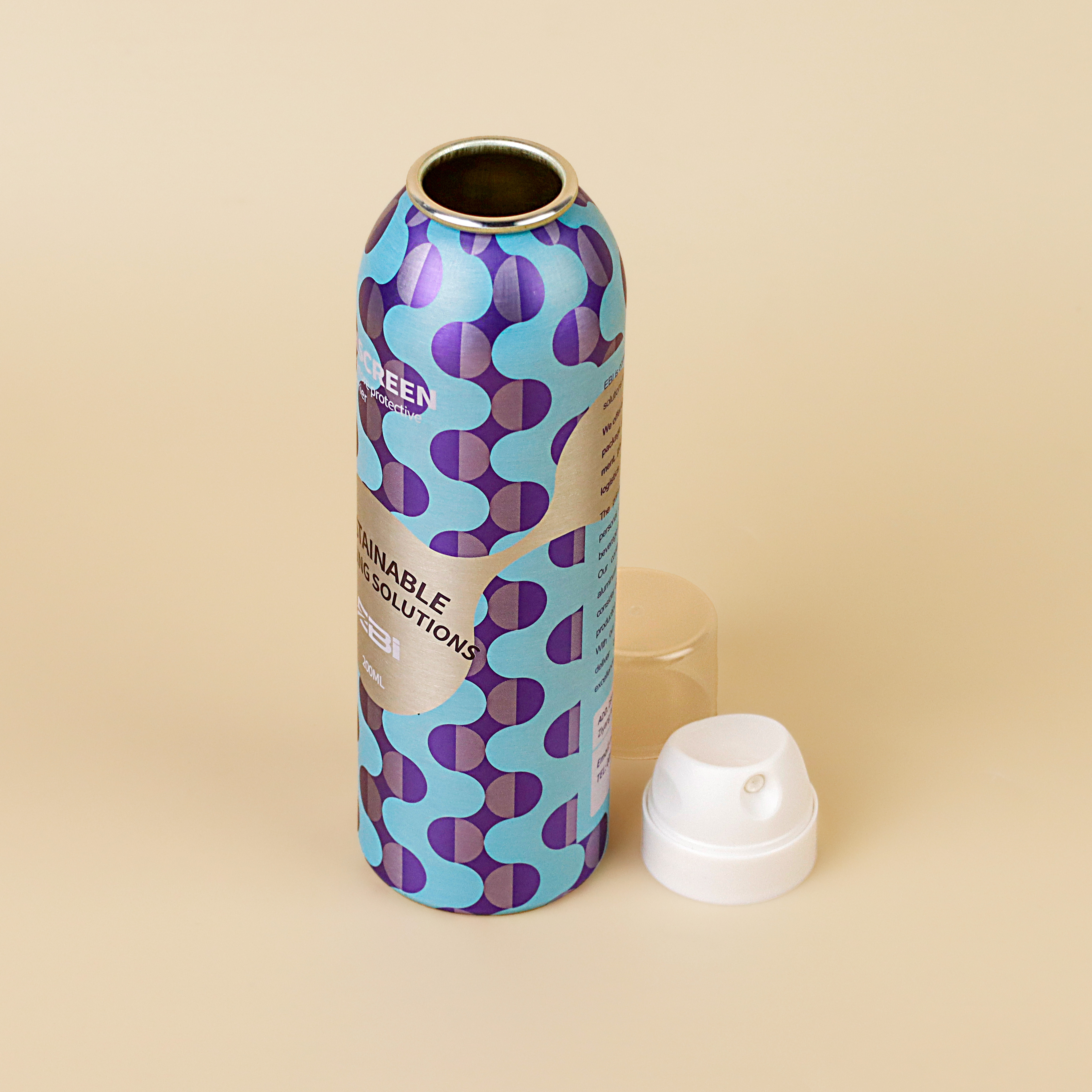 Aluminum Empty Aerosol Can Customized Packaging Cosmetic Aerosol Tin Can Refill Oxygen Supply Bottle