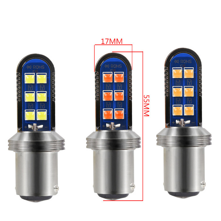 High Bright  P21/5W BAY15D Led Brake Backup Light Bulb 3030 12SMD BA15S 7443 T20 Led Canbus Lamp For Car Reverse Stop Tail Light