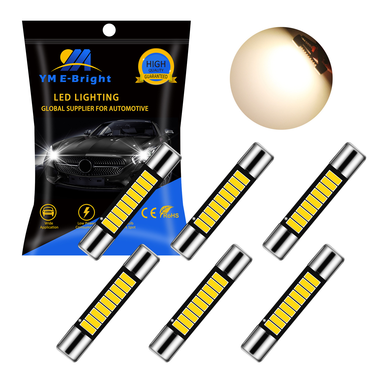 SF6/6 3022 Festoon Bulbs 31MM 6615F 6614F 1.22IN 29MM 6614F 6612F for Car Vehicle Interior Sun Visor Vanity Mirror Lights