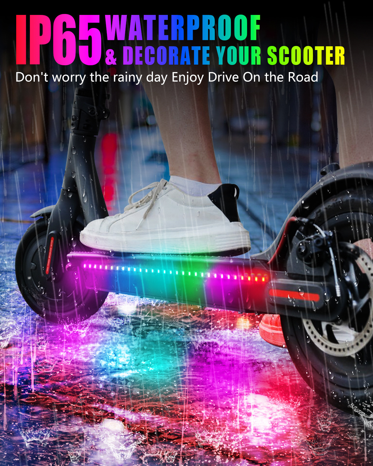 Car Rgb Led Strip light Safety Skateboard Scooter Accessories Night Cycling Colorful Lamp 12V Electric Scooter LED Strip Light