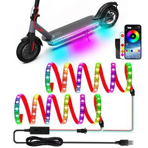 Car Rgb Led Strip light Safety Skateboard Scooter Accessories Night Cycling Colorful Lamp 12V Electric Scooter LED Strip Light