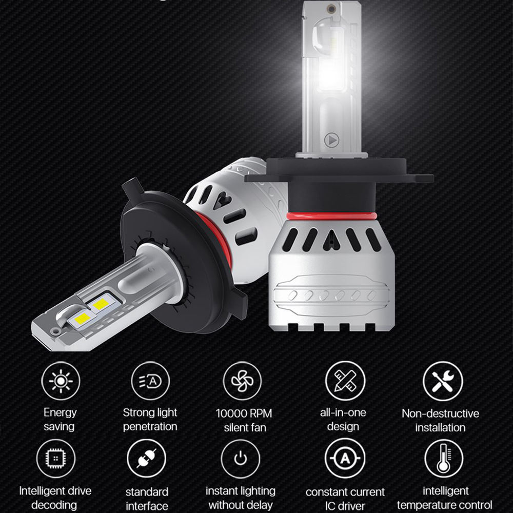 Car Light Led H1 H3 H4 H8 H9 H11 9005 9006 Plug and Play 1:1 H7 z1 h5 s8 car led headlight bulb h11 1200w for toyota