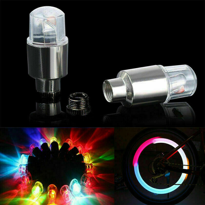 Cars Wheel LED Lights Wheel Tire Valve Cycling Lantern Spokes Hub Tyre Lamp Car Tire Decoration Accessories