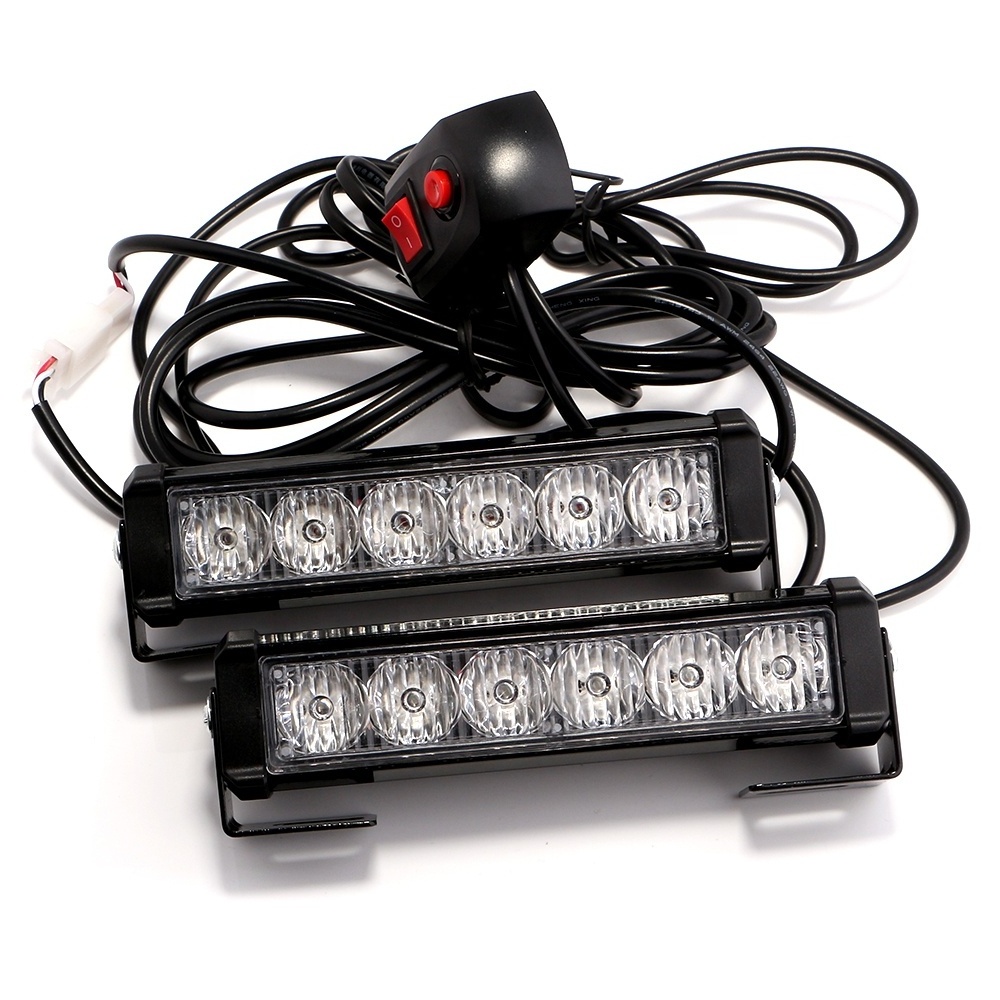 High Power White/Amber Blue/Red Flasher Lights Vehicle Truck Warning Caution 12smd Emergency Construction caution light