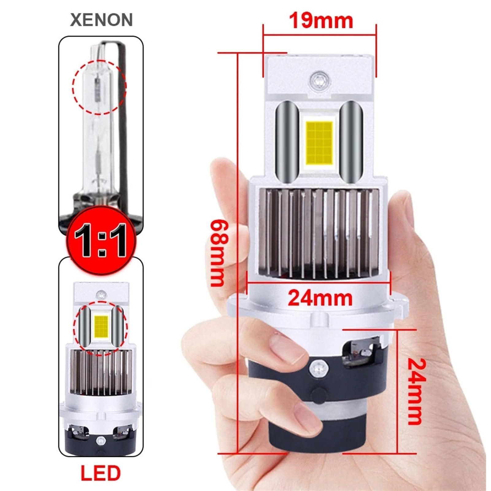 CANBUS D1S D2S HID Xenon to LED Headlight Bulb 300W 200000LM D1S D2S D3S D4S D5S D8S Canbus Car LED Headlight Bulbs