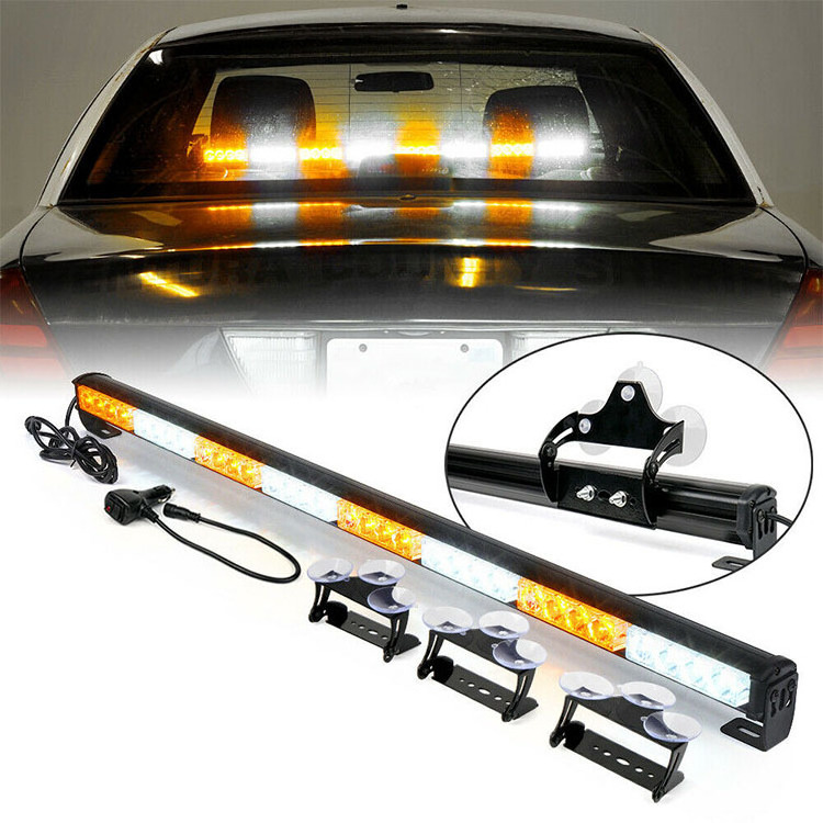 Strobe Light Bar Traffic Advisor Light Bar 35.5 Inch 13 Flash Patterns 32 Led Flashing Led Light Warning Emergency Directional