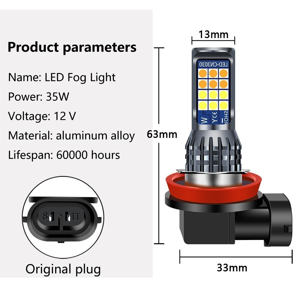 H8 H11 LED Bulbs Led 9005 9006 3030 24 SMD Auto Front Fog Lamp Led Headlight Lamps Bulb H3 H4 H7 LED Fog Light DC 12V