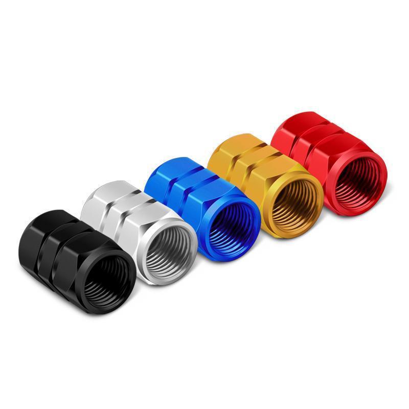 4 PCS PackSteel Wheel Tyre Air Valve Dust-proof Dice Tire Valve Caps Bike Auto Truck Valve Cap